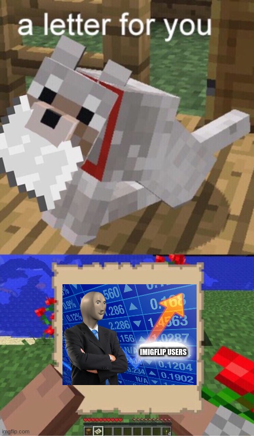 Minecraft Mail | IMIGFLIP USERS | image tagged in minecraft mail | made w/ Imgflip meme maker