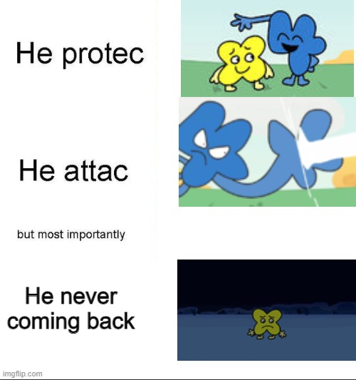 R.I.P Four 2008-2021 | He never coming back | image tagged in he protecc,bfb,bfdi,oh wow are you actually reading these tags | made w/ Imgflip meme maker