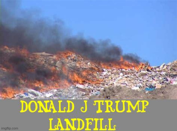 Donald J Trump Landfill | image tagged in donald trump | made w/ Imgflip meme maker