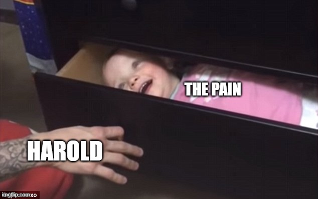 If you get it, then you're breathtaking | THE PAIN; HAROLD | image tagged in child,begone,hiding | made w/ Imgflip meme maker