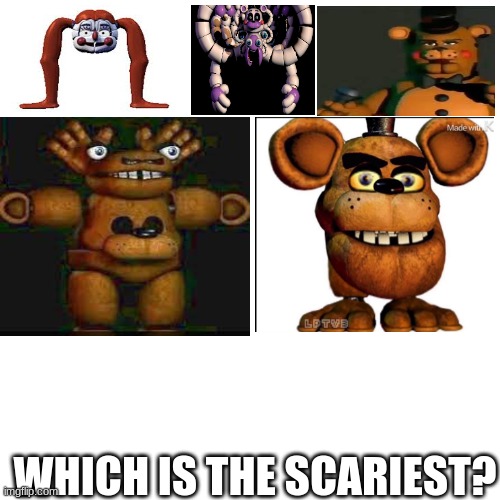 well? | WHICH IS THE SCARIEST? | image tagged in memes,blank transparent square | made w/ Imgflip meme maker