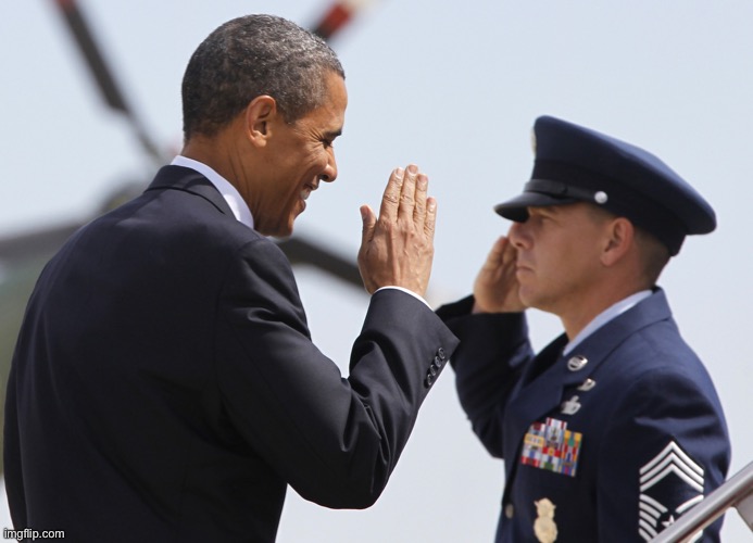 Obama salute | image tagged in obama salute | made w/ Imgflip meme maker