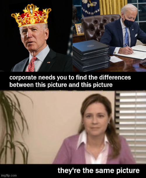 they're the same picture | image tagged in politics | made w/ Imgflip meme maker