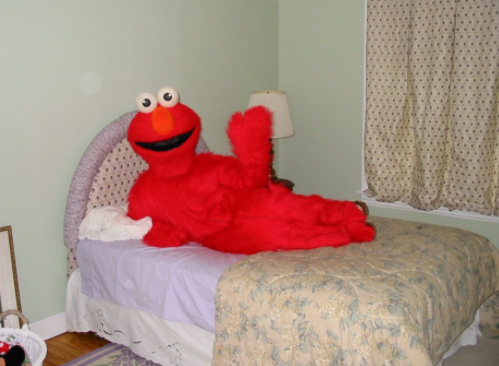 Elmo ready for bed Blank Meme Template