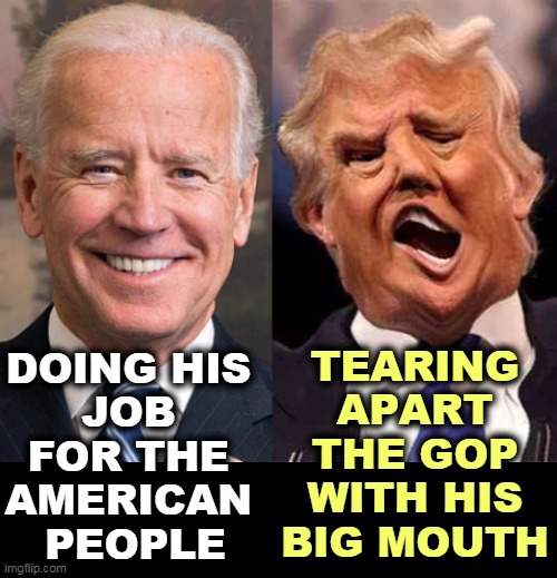 Biden works for the people. Trump works for Trump. - Imgflip