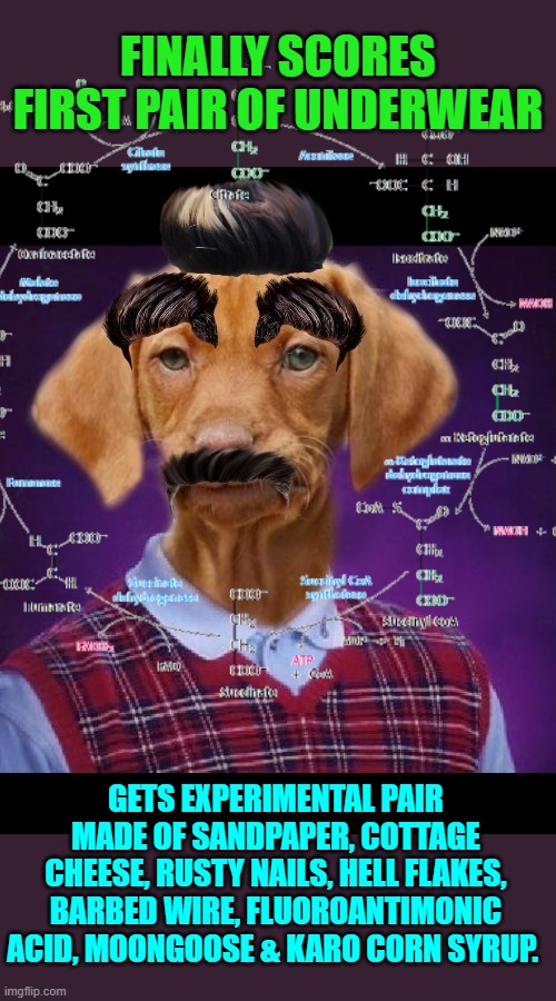 Image tagged in finally scores 1st pair of underwearmadeof rustynails