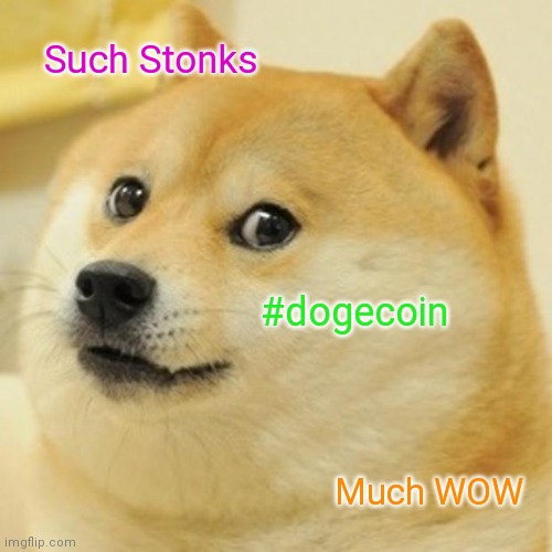 Doge Meme | Such Stonks; #dogecoin; Much WOW | image tagged in memes,doge | made w/ Imgflip meme maker