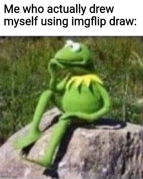 Me who actually drew myself using imgflip draw: | made w/ Imgflip meme maker