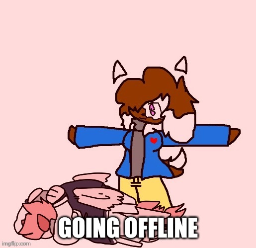 I hope danny isn't back tommrow. | GOING OFFLINE | image tagged in cocoa tposing over akira | made w/ Imgflip meme maker