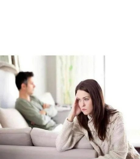 High Quality frustrated wife Blank Meme Template