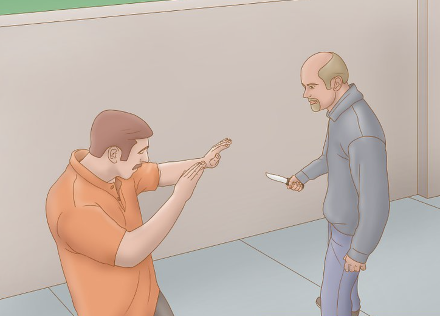 Wikihow how to defend against knife attack Blank Meme Template