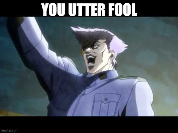 von Stroheim | YOU UTTER FOOL | image tagged in von stroheim | made w/ Imgflip meme maker