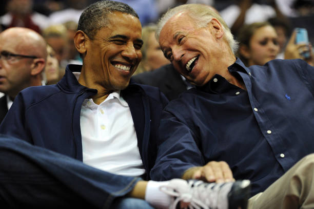 Biden and Obama laughing at Putin Blank Meme Template