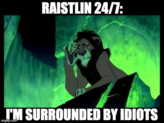 I'm Surrounded By Idiots | RAISTLIN 24/7:; I'M SURROUNDED BY IDIOTS | image tagged in i'm surrounded by idiots,dragonlance,raistlin,raistlinmajere | made w/ Imgflip meme maker