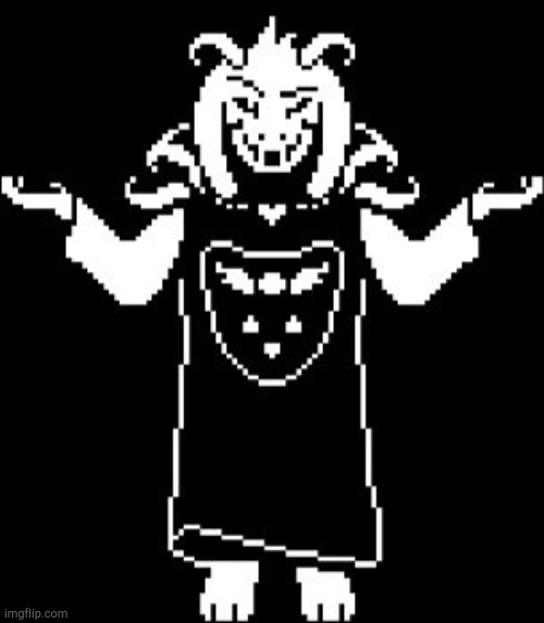 Asriel Shrug | image tagged in asriel shrug | made w/ Imgflip meme maker