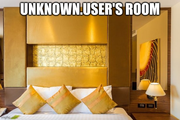 unknown.user's room | UNKNOWN.USER'S ROOM | image tagged in unknown user's room | made w/ Imgflip meme maker