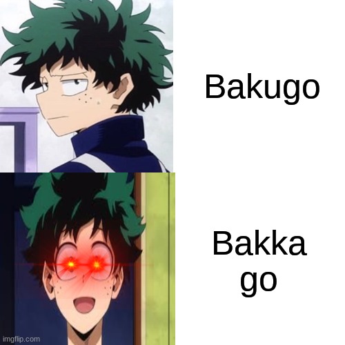 Deku does not approve | Bakugo; Bakka go | image tagged in memes,drake hotline bling | made w/ Imgflip meme maker