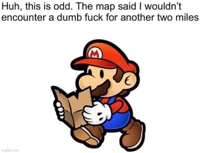 Mario Map dumb Blank Meme Template