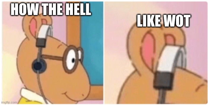 Your not just wrong your stupid | LIKE WOT; HOW THE HELL | image tagged in your not just wrong your stupid,arthur,arthur headphones,headphones,memes,what | made w/ Imgflip meme maker