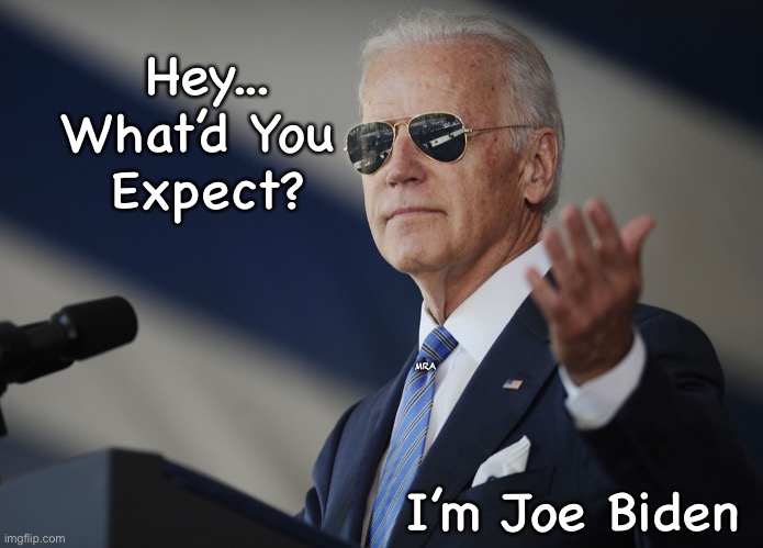 Joe Biden come at me bro | Hey...
What’d You 
Expect? MRA; I’m Joe Biden | image tagged in joe biden come at me bro | made w/ Imgflip meme maker