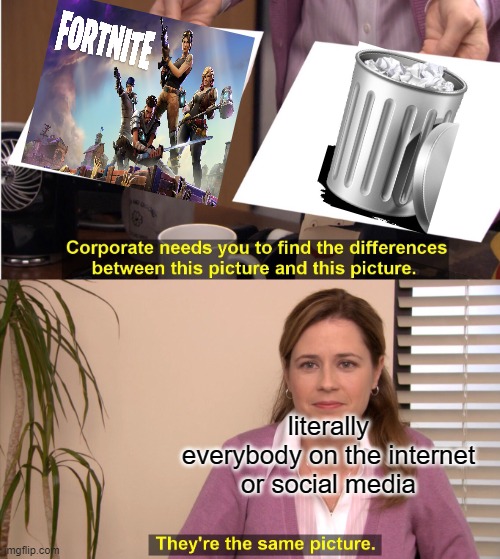 They're The Same Picture Meme | literally everybody on the internet or social media | image tagged in memes,they're the same picture | made w/ Imgflip meme maker