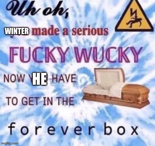 The forever box | WINTER HE | image tagged in the forever box | made w/ Imgflip meme maker