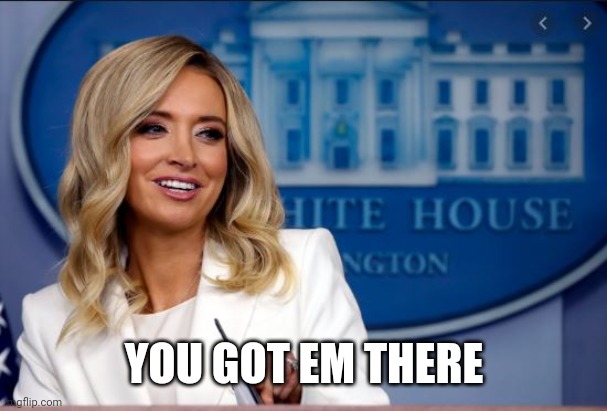 Kayleigh McEnany | YOU GOT EM THERE | image tagged in kayleigh mcenany | made w/ Imgflip meme maker