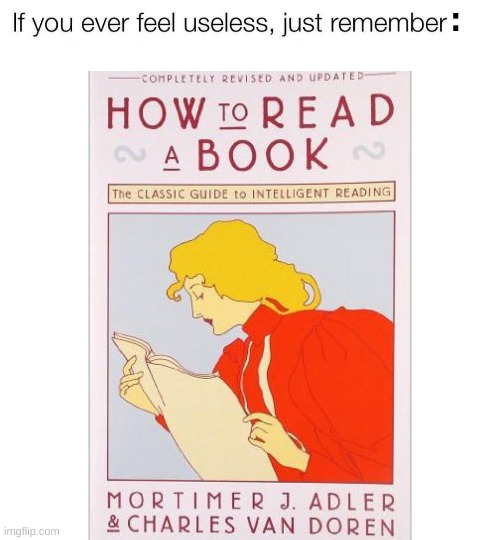 No one is that useless :D | : | image tagged in blank white template,learn to read,book,useless | made w/ Imgflip meme maker