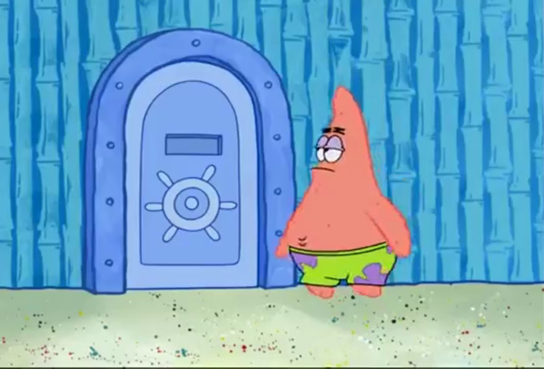 Patrick Safe Door Lock Blank Meme Template