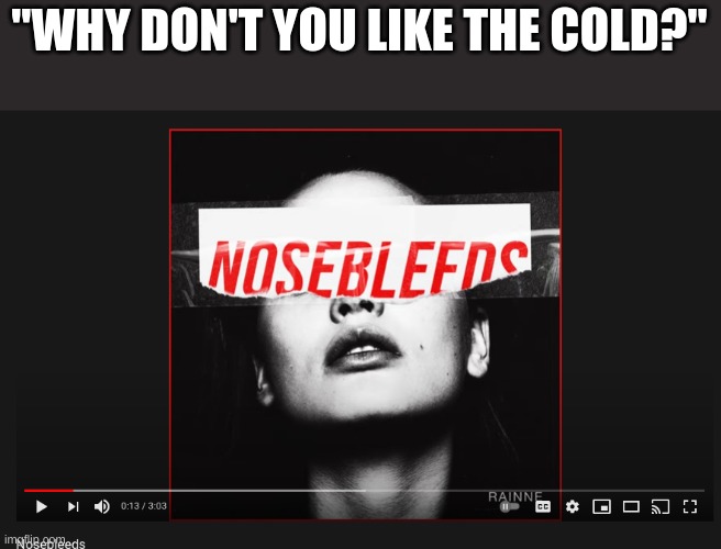 "WHY DON'T YOU LIKE THE COLD?" | made w/ Imgflip meme maker