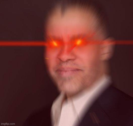 Glowing Red Eyes Larry Sharpe | image tagged in glowing red eyes larry sharpe | made w/ Imgflip meme maker