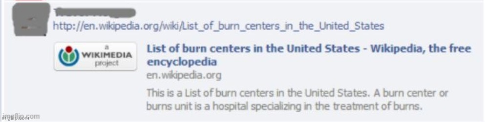 List of burn centers | image tagged in list of burn centers | made w/ Imgflip meme maker