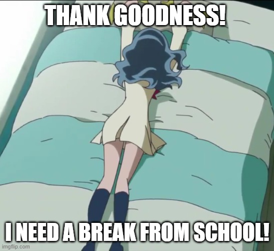 The Weekend is Coming | THANK GOODNESS! I NEED A BREAK FROM SCHOOL! | image tagged in heartcatch precure,precure,weekend | made w/ Imgflip meme maker