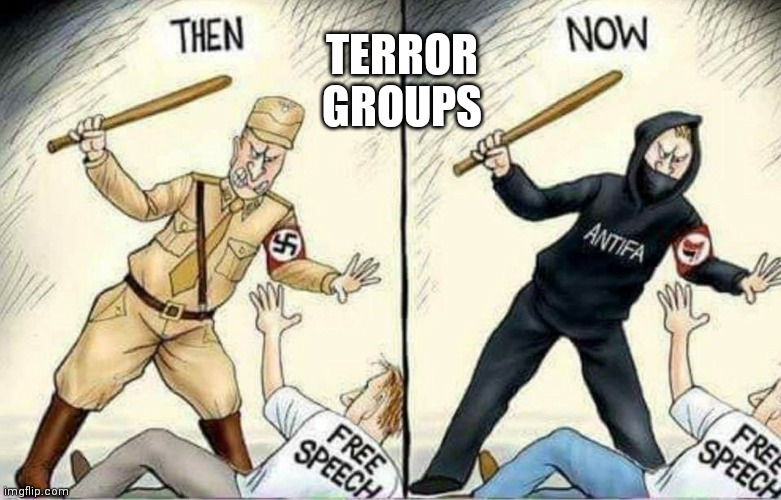 Terror group | TERROR
GROUPS | image tagged in antifa terror,mike stuchbery,begging mike | made w/ Imgflip meme maker
