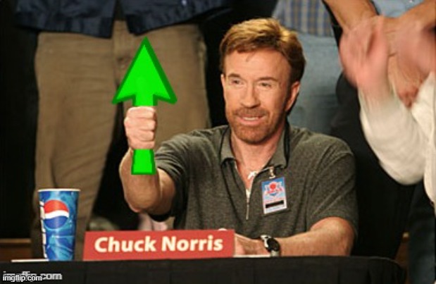 Chuck Norris Upvote | image tagged in chuck norris upvote | made w/ Imgflip meme maker