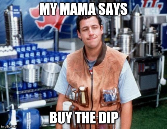 Bobby boucher | MY MAMA SAYS; BUY THE DIP | image tagged in bobby boucher | made w/ Imgflip meme maker