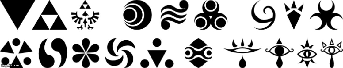 Hylian Symbols! | image tagged in hylian symbols | made w/ Imgflip meme maker