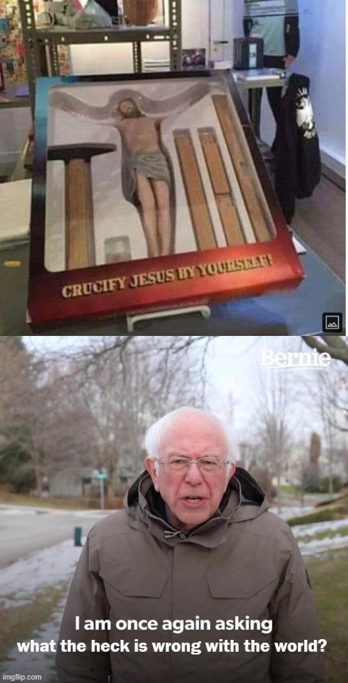 Seriously, why? | what the heck is wrong with the world? | image tagged in memes,bernie i am once again asking for your support,can't unsee,jesus christ,wrong,politics | made w/ Imgflip meme maker