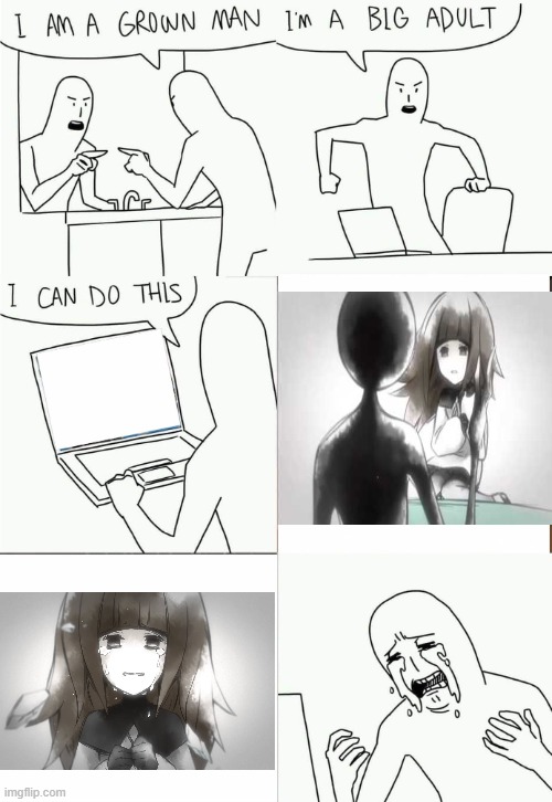 Every time i finish Deemo | image tagged in i'm a grown man i am a big adult i can do this,deemo | made w/ Imgflip meme maker