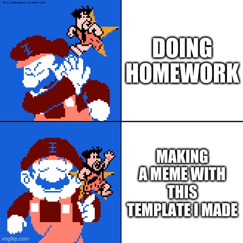 GRAND DAD | DOING HOMEWORK; MAKING A MEME WITH THIS TEMPLATE I MADE | image tagged in memes,funny,grand dad,drake hotline bling | made w/ Imgflip meme maker