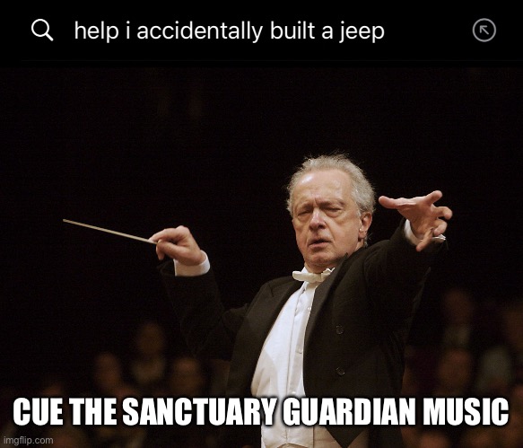 CUE THE SANCTUARY GUARDIAN MUSIC | image tagged in cue the sad music,help i accidentally | made w/ Imgflip meme maker