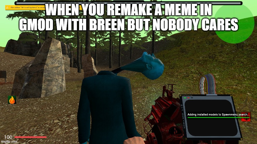 study the color | WHEN YOU REMAKE A MEME IN GMOD WITH BREEN BUT NOBODY CARES | image tagged in e | made w/ Imgflip meme maker