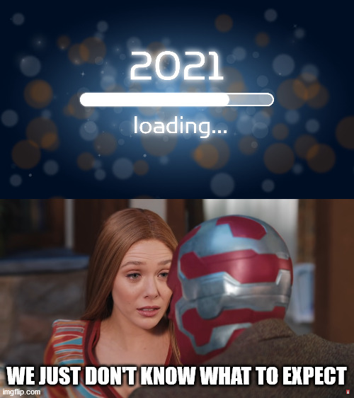 2021 what to expect | WE JUST DON'T KNOW WHAT TO EXPECT | image tagged in 2021,wandavision | made w/ Imgflip meme maker