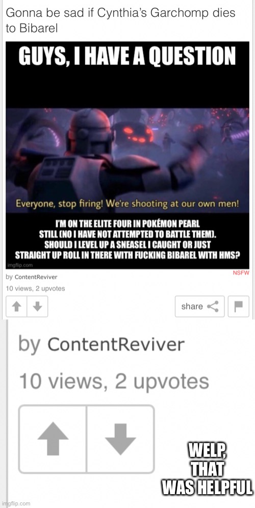 Thanks, but please consider answering | WELP, THAT WAS HELPFUL | made w/ Imgflip meme maker