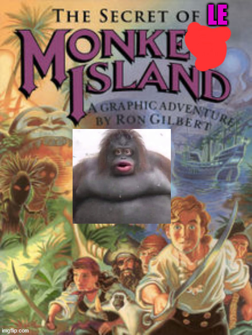 Le Monke Island |  LE | image tagged in monkey,monkey business | made w/ Imgflip meme maker