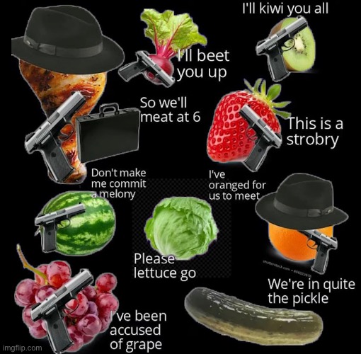 Food puns love em or hate em | image tagged in puns,funny memes,guns,food | made w/ Imgflip meme maker