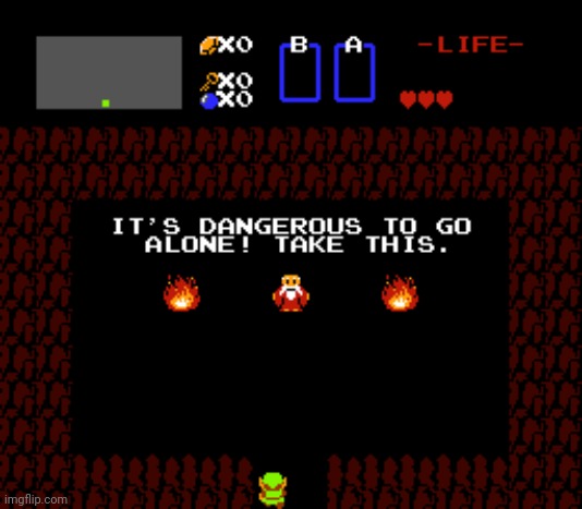 It's dangerous to go alone Blank Meme Template