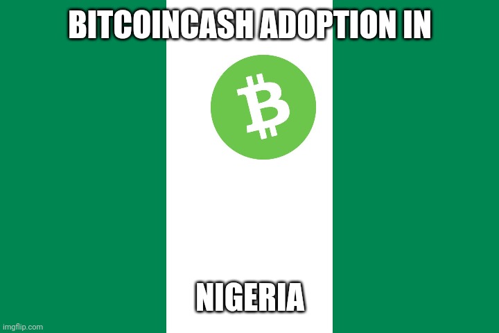 Bitcoin cash | BITCOINCASH ADOPTION IN; NIGERIA | image tagged in bitcoin | made w/ Imgflip meme maker