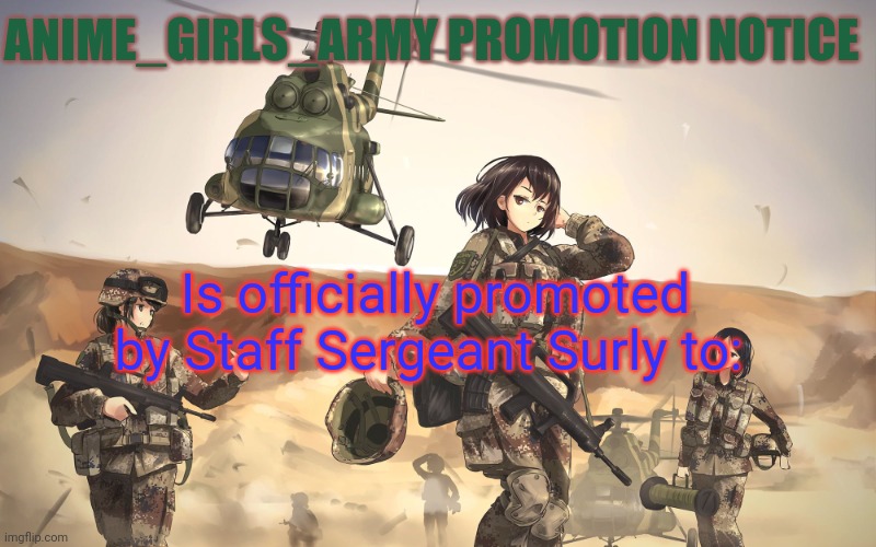 High Quality Anime girls army Blank Meme Template