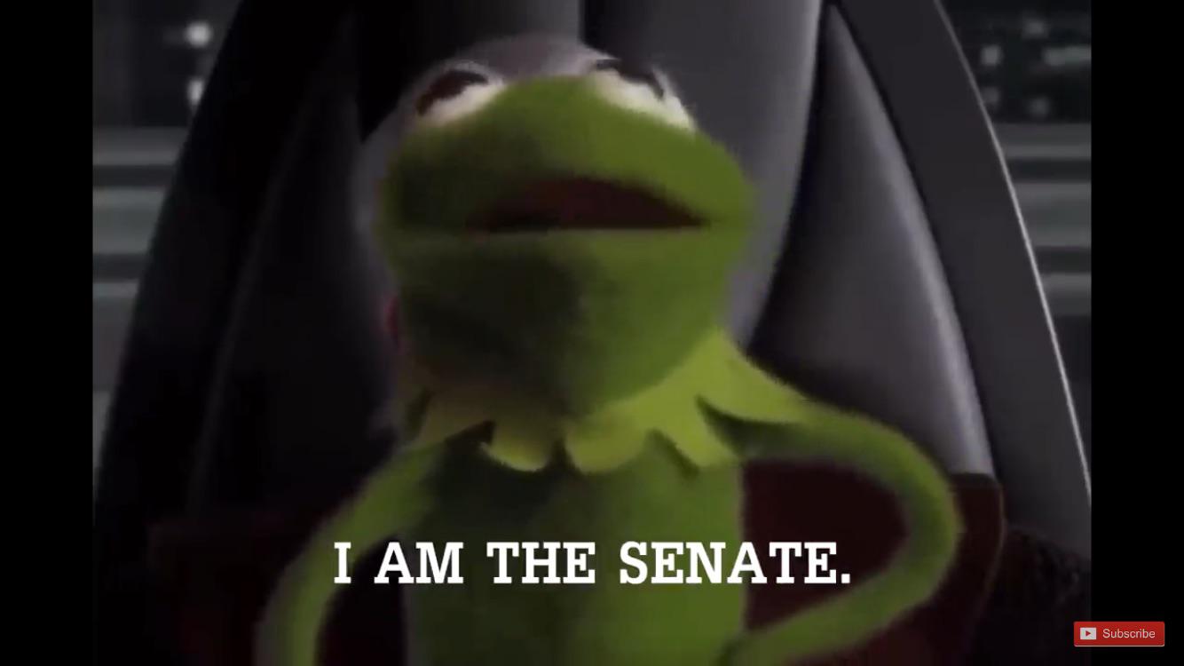 Kermit i am the senate Blank Meme Template